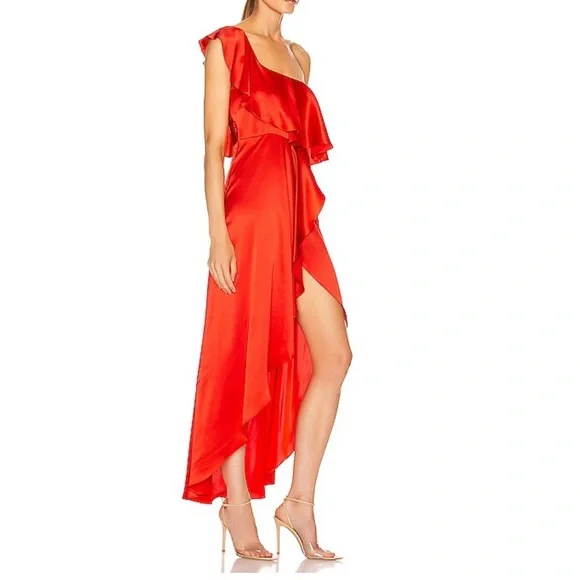 Alexis Austyn One-Shoulder Silk Dress